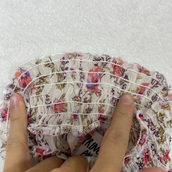 Princess Polly Tiered Ruffle Mini Dress Size 6 Floral Boho Shirred Waist FLAW - Picture 12 of 14